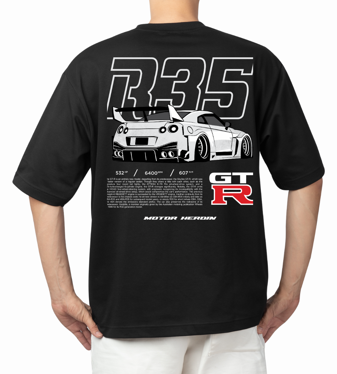 T-Shirt Oversize Motor Heroin R35 GT-R